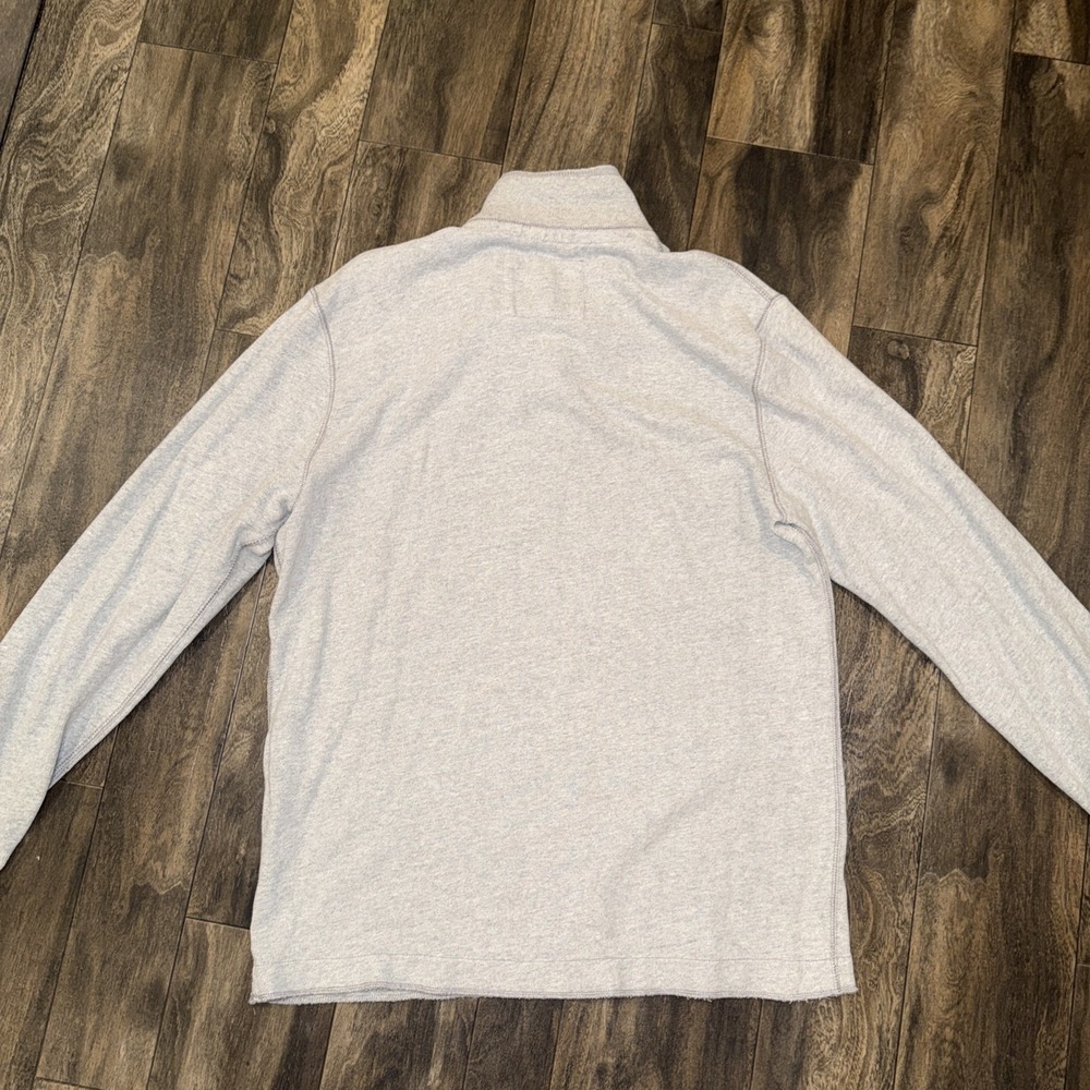 Aeropostale Men's 1/4 Button Y2K Style 100% Cotton Grey High Neck Pullover SZ LG - Picture 9 of 9